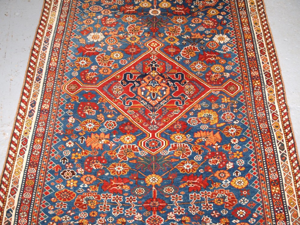 ANTIQUE TRIBAL QASHQAI RUG, EXCELLENT COLOUR AND CONDITION, CIRCA 1880. View III