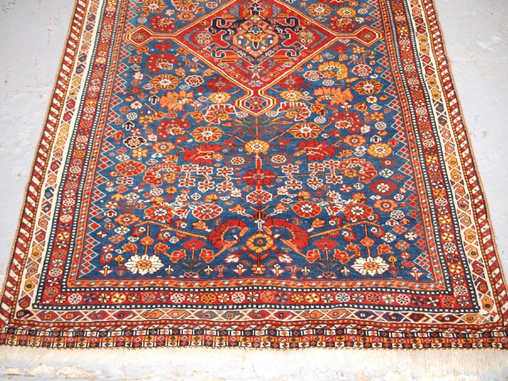 ANTIQUE TRIBAL QASHQAI RUG, EXCELLENT COLOUR AND CONDITION, CIRCA 1880. View V
