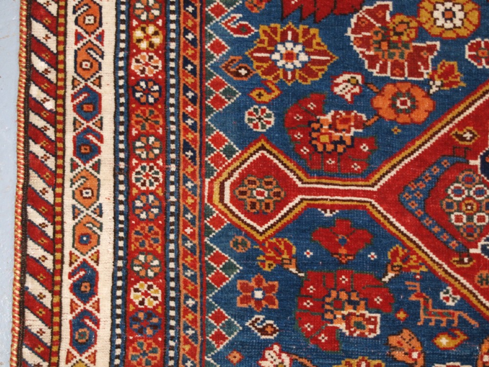 ANTIQUE TRIBAL QASHQAI RUG, EXCELLENT COLOUR AND CONDITION, CIRCA 1880. View VIII