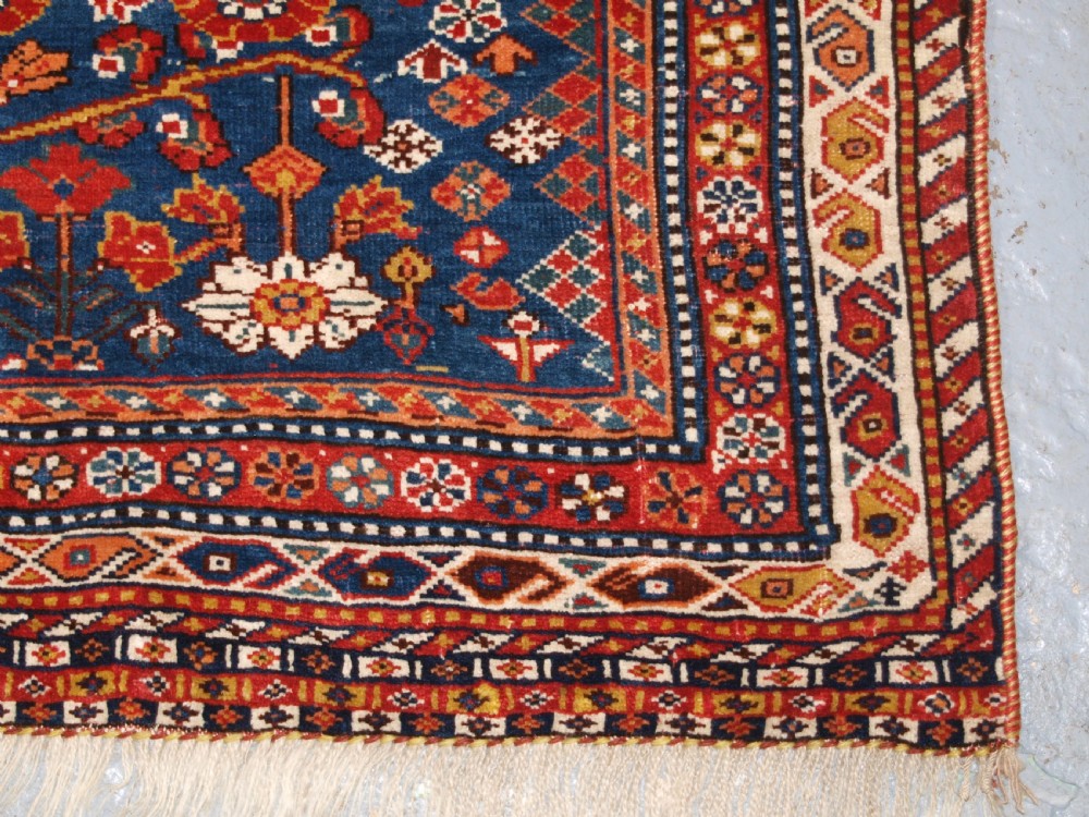 ANTIQUE TRIBAL QASHQAI RUG, EXCELLENT COLOUR AND CONDITION, CIRCA 1880. View XII