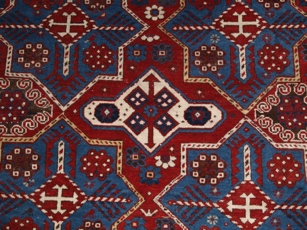 ANTIQUE CAUCASIAN SHIRVAN RUG WITH AKSTAFA STAR DESIGN, CIRCA 1890. View IX