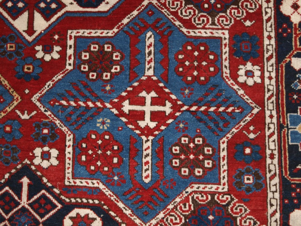 ANTIQUE CAUCASIAN SHIRVAN RUG WITH AKSTAFA STAR DESIGN, CIRCA 1890. View XI