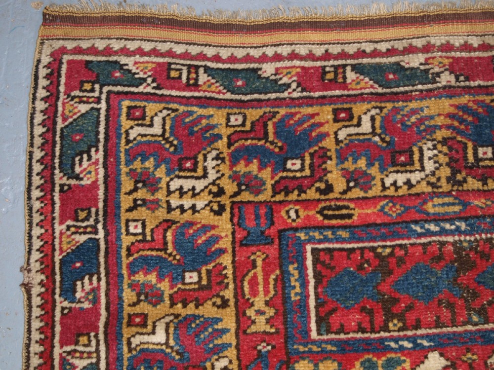 ANTIQUE TURKISH IZMIR REGION PRAYER RUG OF SCARCE TYPE, CIRCA 1890. View III