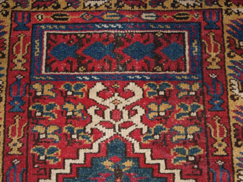 ANTIQUE TURKISH IZMIR REGION PRAYER RUG OF SCARCE TYPE, CIRCA 1890. View VIII