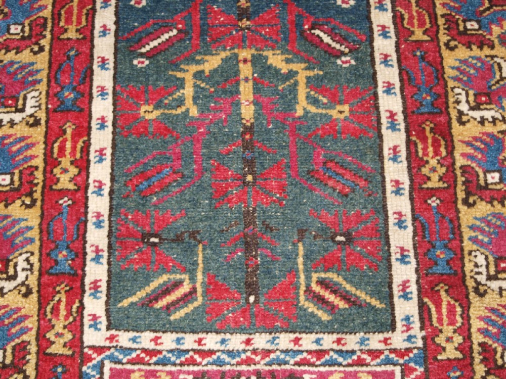 ANTIQUE TURKISH IZMIR REGION PRAYER RUG OF SCARCE TYPE, CIRCA 1890. View IX