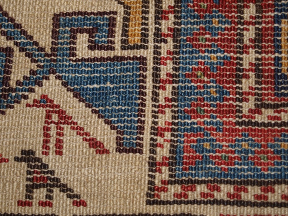ANTIQUE CAUCASIAN SHIRVAN AKSTAFA STAR MEDALLION RUG, SUPERB, CIRCA 1880. View XVI