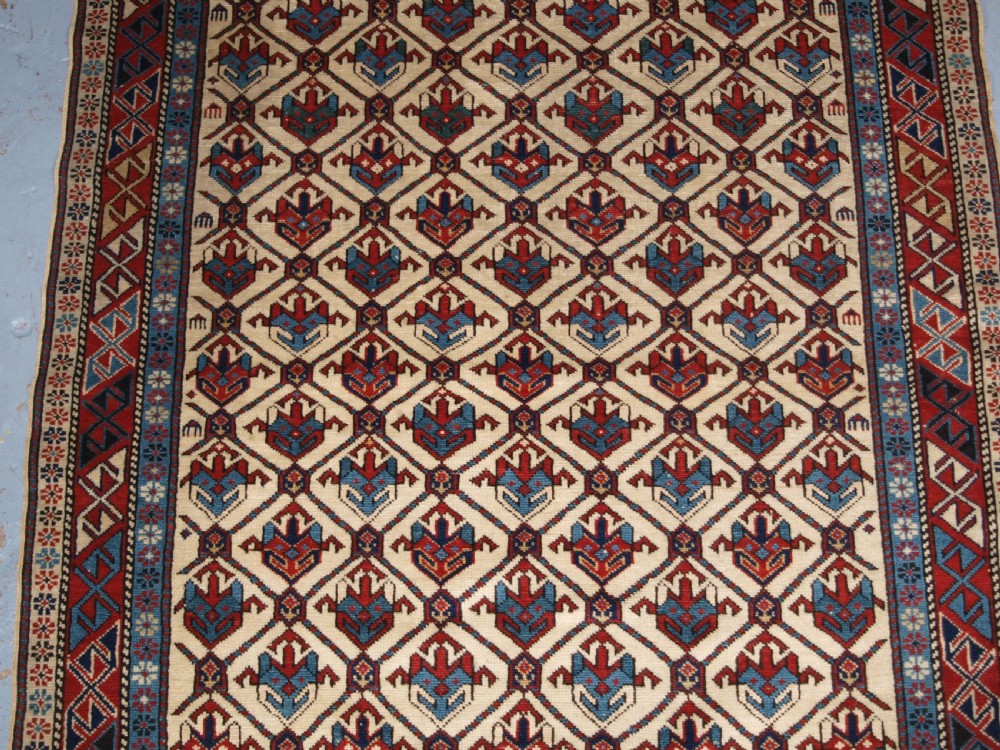 ANTIQUE CAUCASIAN SHIRVAN PRAYER RUG, EX ZALESKI COLLECTION, DATED 1320 / 1902. View III