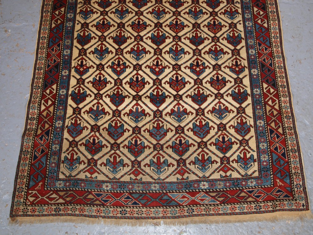 ANTIQUE CAUCASIAN SHIRVAN PRAYER RUG, EX ZALESKI COLLECTION, DATED 1320 / 1902. View V
