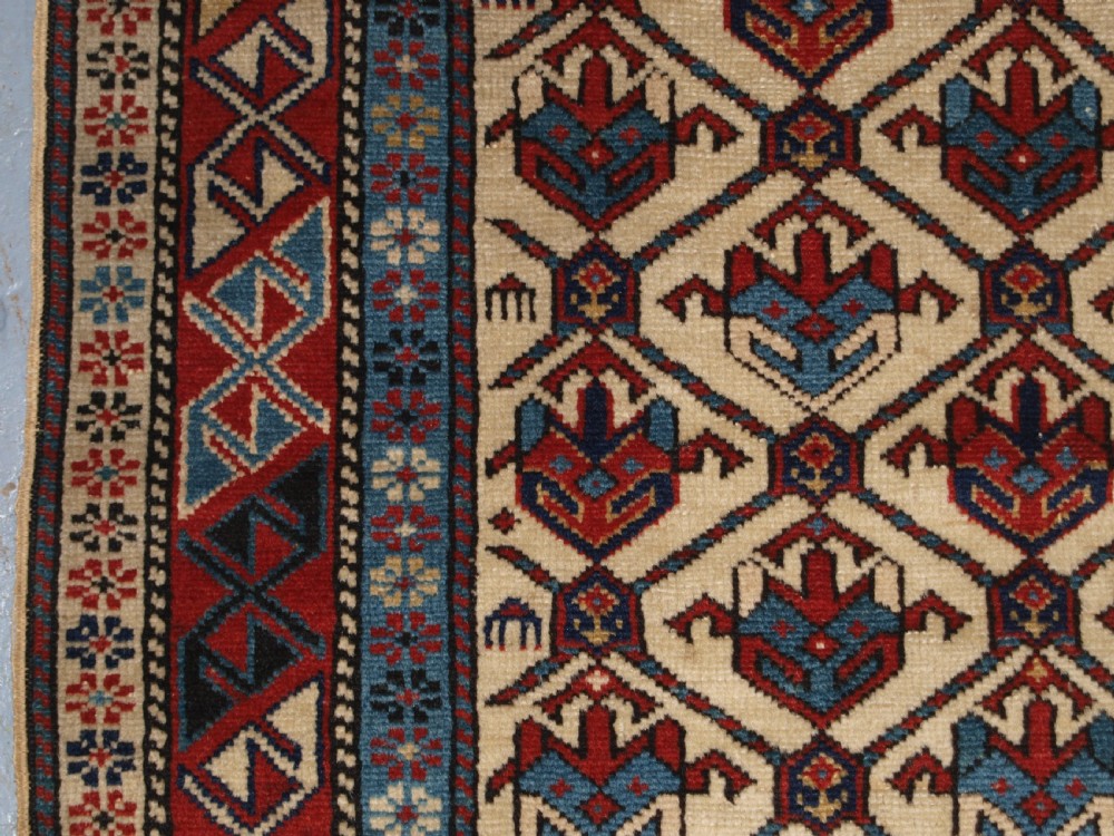 ANTIQUE CAUCASIAN SHIRVAN PRAYER RUG, EX ZALESKI COLLECTION, DATED 1320 / 1902. View X