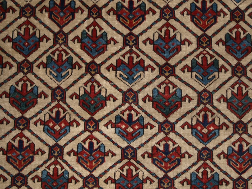 ANTIQUE CAUCASIAN SHIRVAN PRAYER RUG, EX ZALESKI COLLECTION, DATED 1320 / 1902. View XI