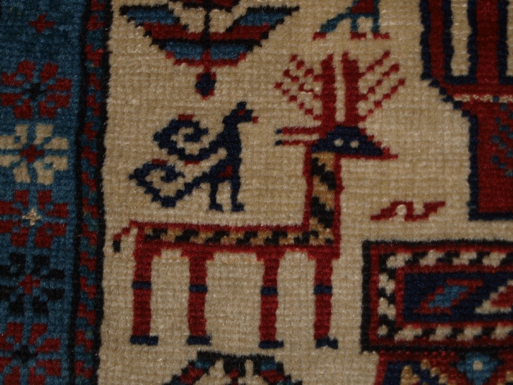 ANTIQUE CAUCASIAN SHIRVAN PRAYER RUG, EX ZALESKI COLLECTION, DATED 1320 / 1902. View XIV