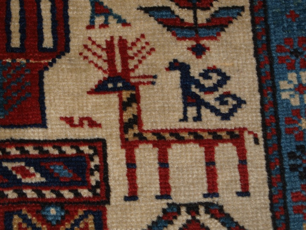 ANTIQUE CAUCASIAN SHIRVAN PRAYER RUG, EX ZALESKI COLLECTION, DATED 1320 / 1902. View XV
