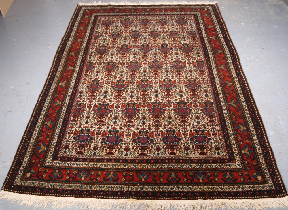 ANTIQUE ABEDEH RUG WITH ZILI SULTAN DESIGN, SUPERB EXAMPLE, CIRCA 1920.