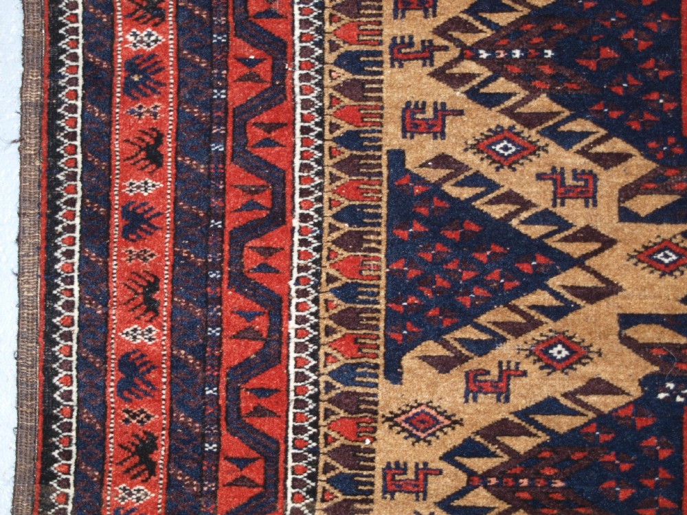 ANTIQUE TIMURI BALUCH RUG OF SCARCE DESIGN, SUPERB CONDITION, CIRCA 1900. View VIII