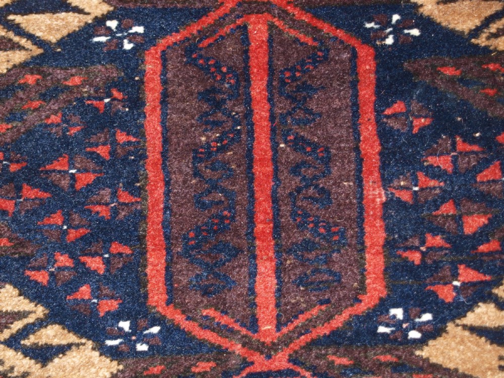 ANTIQUE TIMURI BALUCH RUG OF SCARCE DESIGN, SUPERB CONDITION, CIRCA 1900. View XI