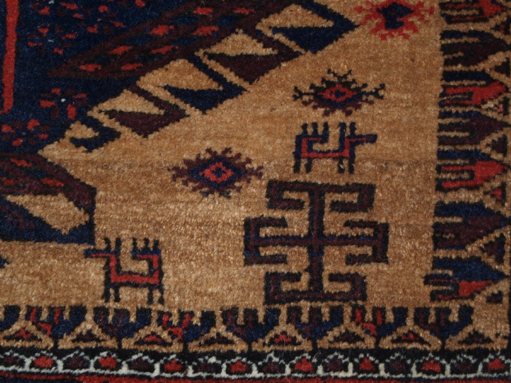 ANTIQUE TIMURI BALUCH RUG OF SCARCE DESIGN, SUPERB CONDITION, CIRCA 1900. View XII