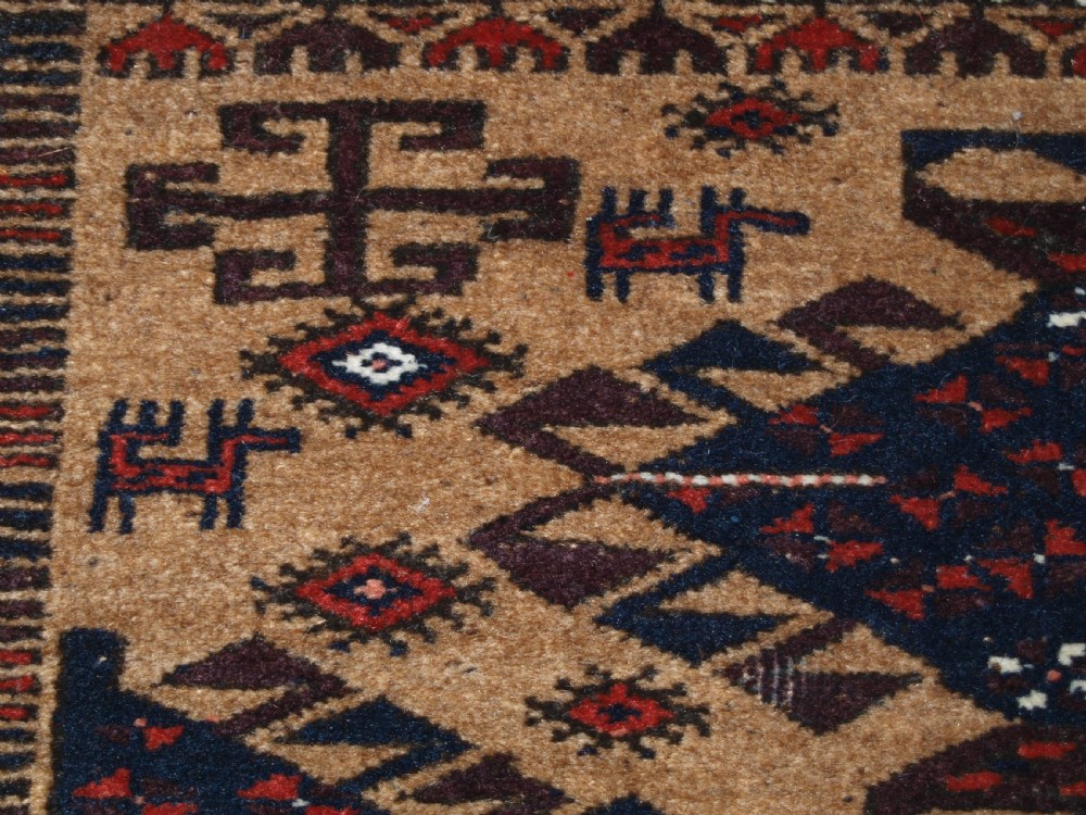 ANTIQUE TIMURI BALUCH RUG OF SCARCE DESIGN, SUPERB CONDITION, CIRCA 1900. View XIV