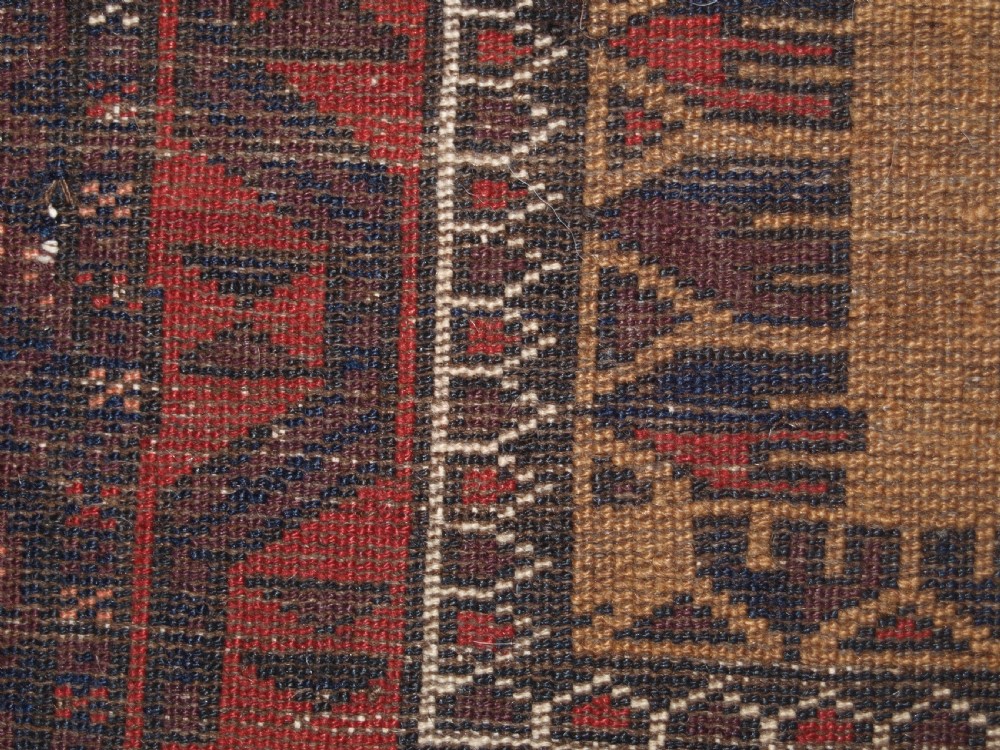 ANTIQUE TIMURI BALUCH RUG OF SCARCE DESIGN, SUPERB CONDITION, CIRCA 1900. View XVI
