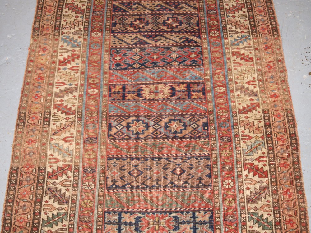 ANTIQUE SOUTH CAUCASIAN KURDISH RUNNER OF UNUSUAL DESIGN, CIRCA 1890. View III
