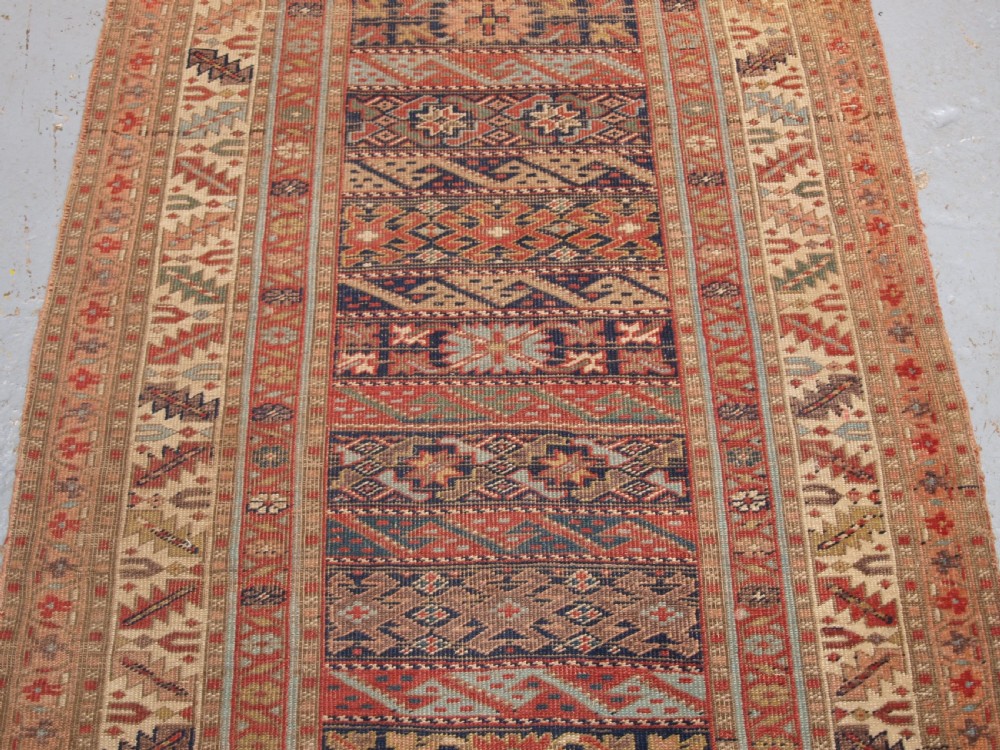 ANTIQUE SOUTH CAUCASIAN KURDISH RUNNER OF UNUSUAL DESIGN, CIRCA 1890. View V