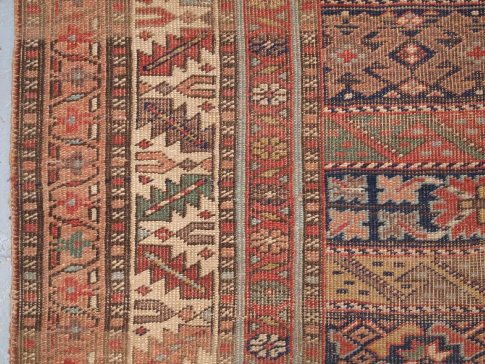 ANTIQUE SOUTH CAUCASIAN KURDISH RUNNER OF UNUSUAL DESIGN, CIRCA 1890. View VII