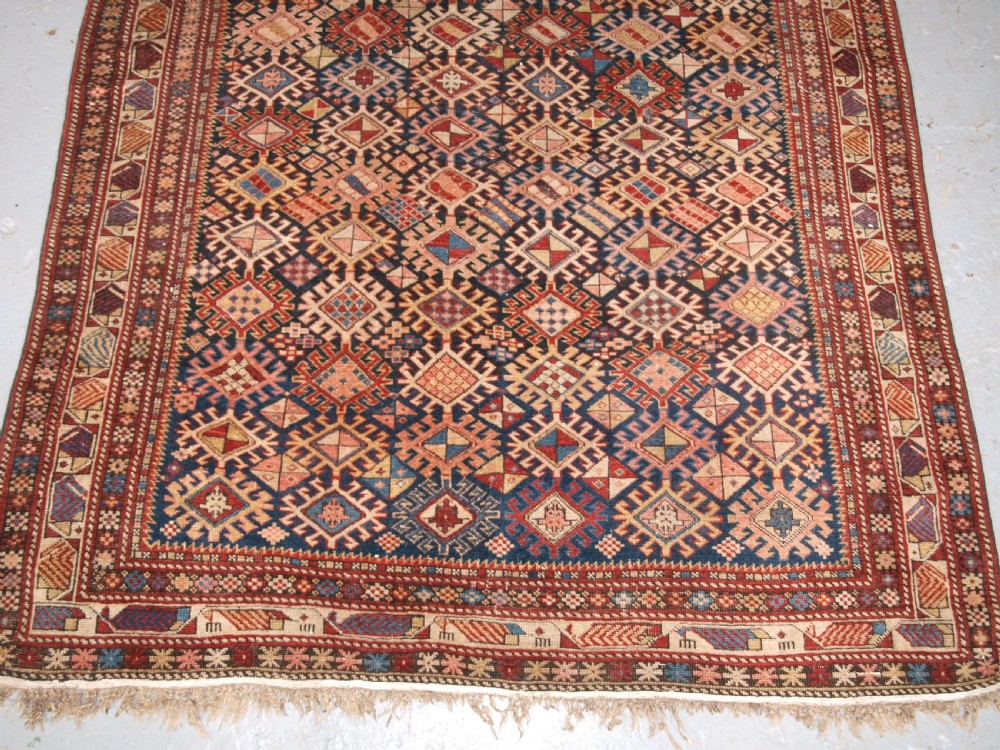 ANTIQUE CAUCASIAN SHIRVAN MARASALI RUG, VERY FINE, CIRCA 1890. View V