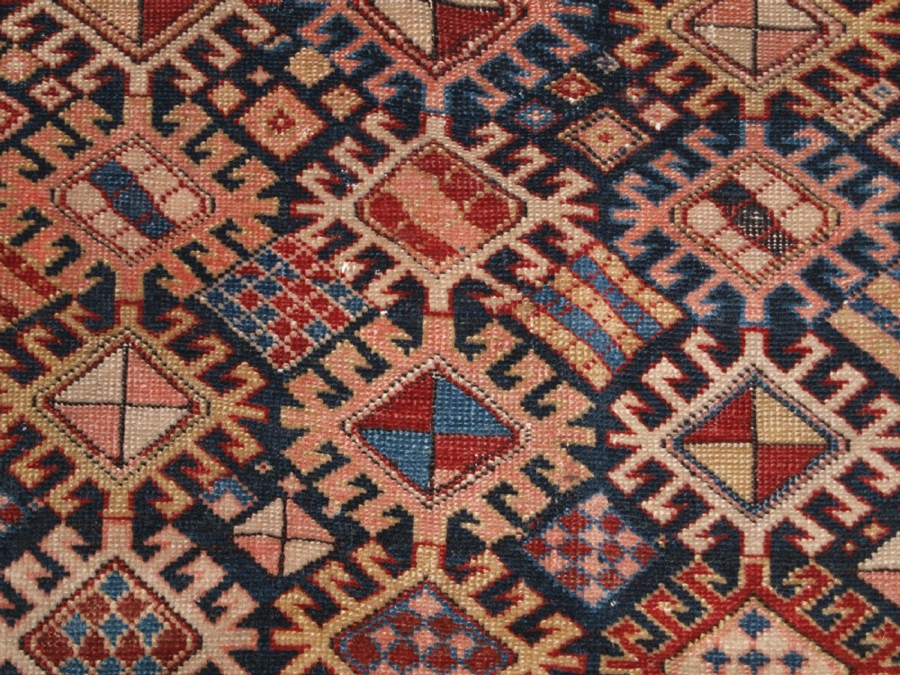 ANTIQUE CAUCASIAN SHIRVAN MARASALI RUG, VERY FINE, CIRCA 1890. View X