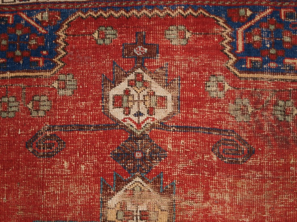 ANTIQUE AFSHAR TRIBAL RUG, SCARCE DESIGN, AS FOUND CONDITION, LATE 19TH CENTURY. View VII