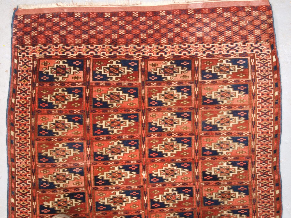 ANTIQUE TEKKE TURKMEN DOWRY RUG, VERY FINE WEAVE, CIRCA 1890. View II