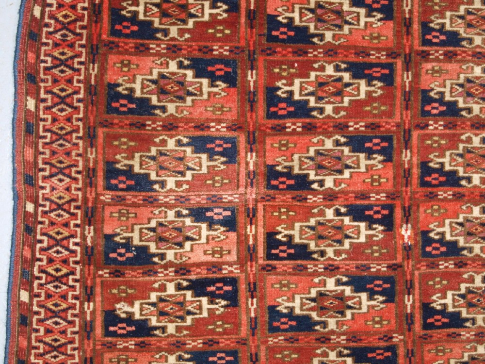 ANTIQUE TEKKE TURKMEN DOWRY RUG, VERY FINE WEAVE, CIRCA 1890. View V
