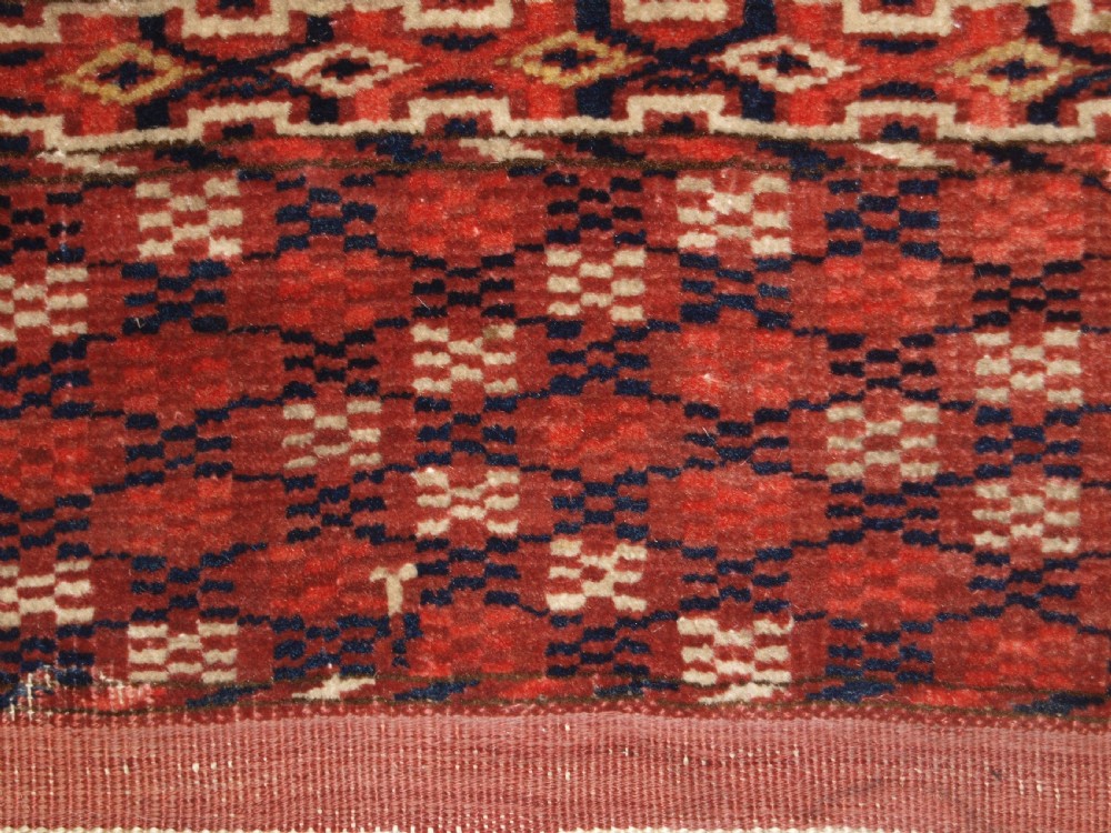 ANTIQUE TEKKE TURKMEN DOWRY RUG, VERY FINE WEAVE, CIRCA 1890. View X
