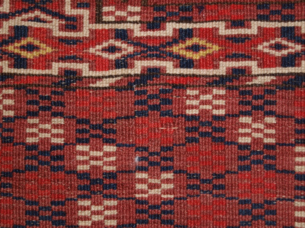 ANTIQUE TEKKE TURKMEN DOWRY RUG, VERY FINE WEAVE, CIRCA 1890. View XI