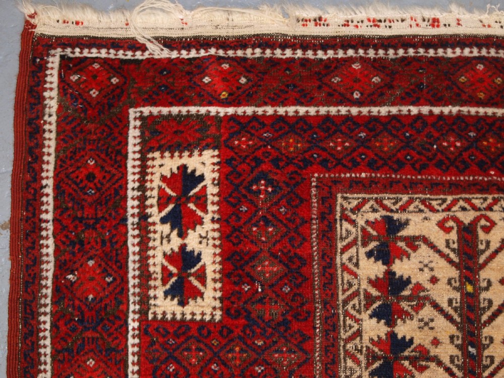 ANTIQUE BALUCH TREE OF LIFE PRAYER RUG, VERY SOFT, CIRCA 1900. View VI