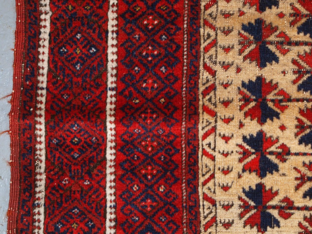 ANTIQUE BALUCH TREE OF LIFE PRAYER RUG, VERY SOFT, CIRCA 1900. View VII