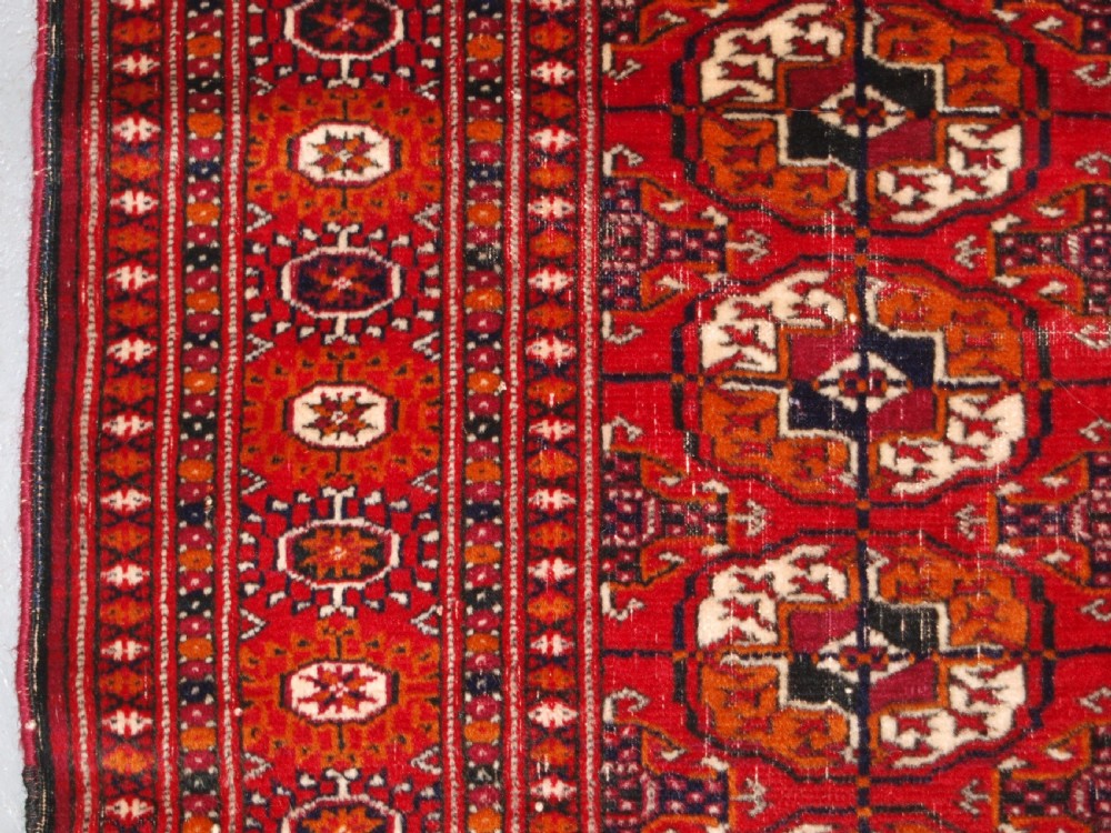 ANTIQUE TEKKE TURKMEN RUG OF SMALL SIZE, CIRCA 1900. View VI