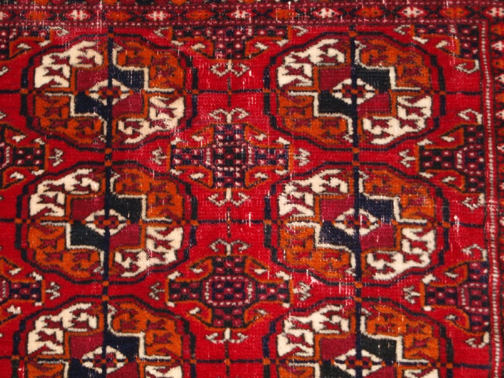 ANTIQUE TEKKE TURKMEN RUG OF SMALL SIZE, CIRCA 1900. View VII