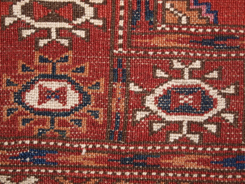 ANTIQUE TEKKE TURKMEN RUG OF SMALL SQUARE SIZE, CIRCA 1900. View XII