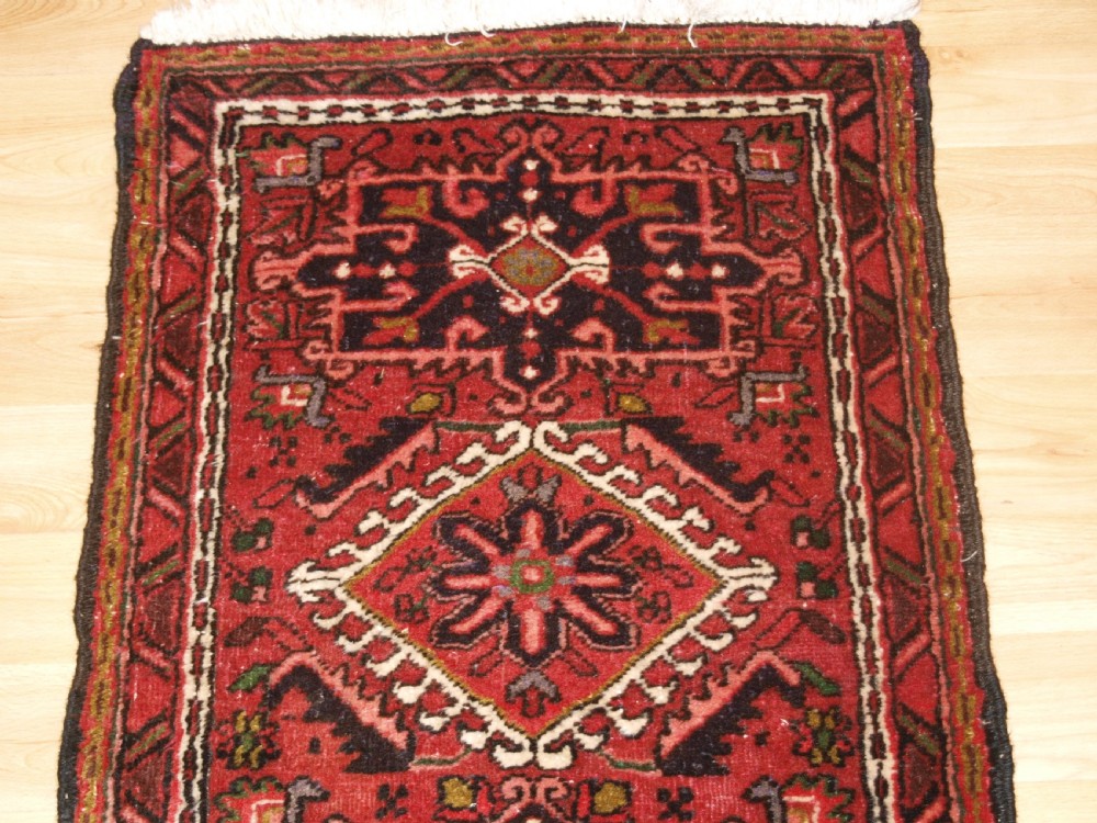 OLD KARAJA NARROW RUNNER OF TRADITIONAL DESIGN, SMALL SIZE, CIRCA 1920. View II