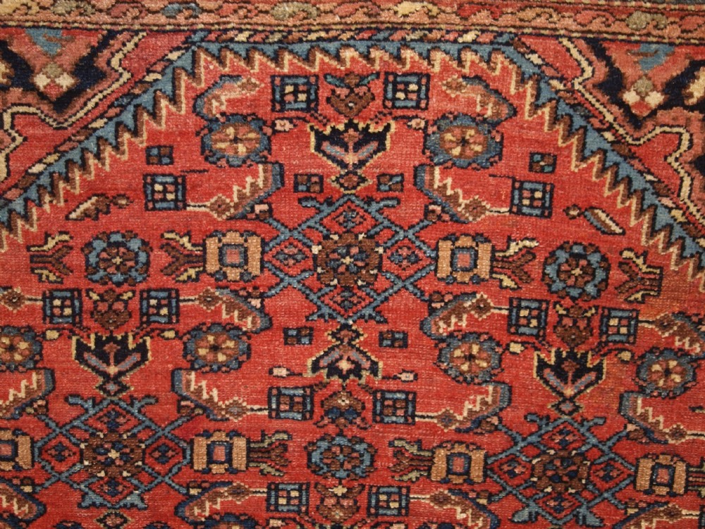 ANTIQUE HAMADAN REGION VILLAGE RUG, GOOD SOFT COLOURS, CIRCA 1900. View IX