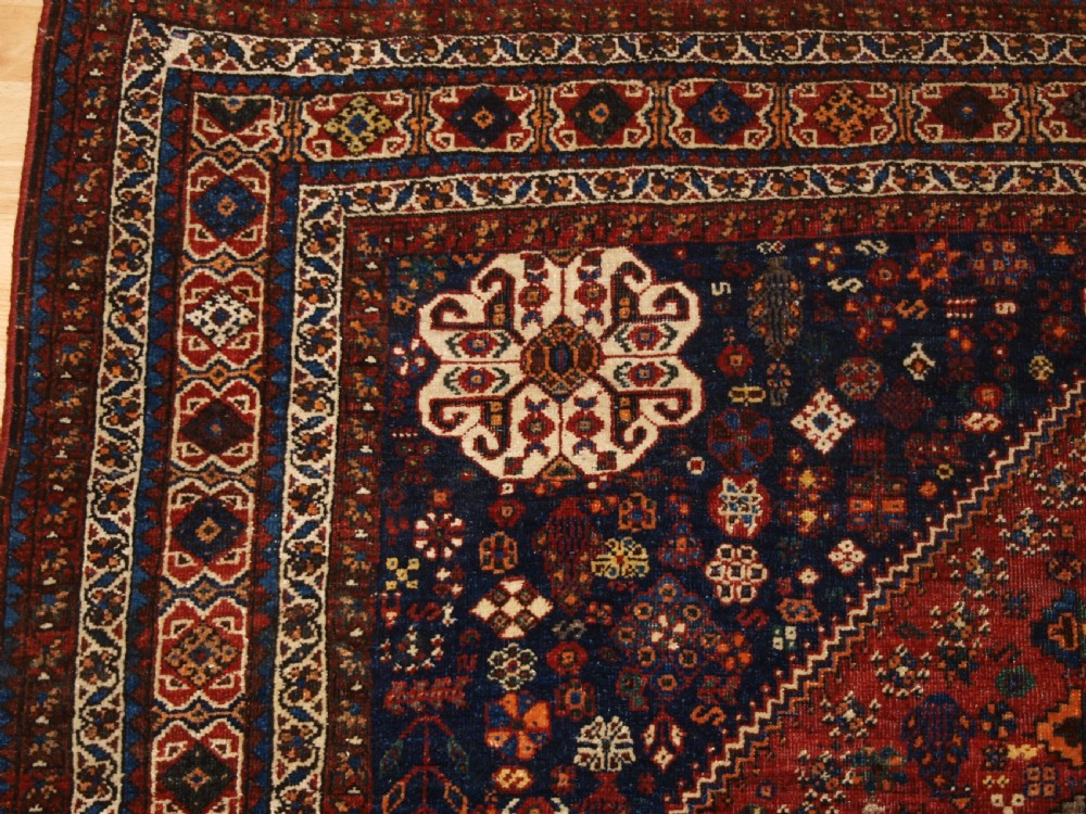 ANTIQUE ABEDEH VILLAGE RUG, TRIBAL DESIGN, SUPERB COLOUR, CIRCA 1920. View VII
