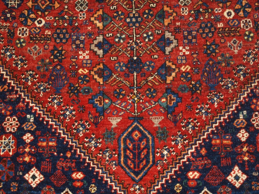 ANTIQUE ABEDEH VILLAGE RUG, TRIBAL DESIGN, SUPERB COLOUR, CIRCA 1920. View XIII