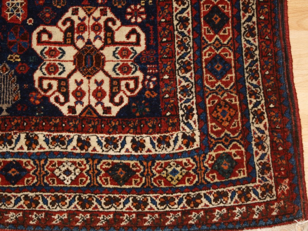 ANTIQUE ABEDEH VILLAGE RUG, TRIBAL DESIGN, SUPERB COLOUR, CIRCA 1920. View XIV