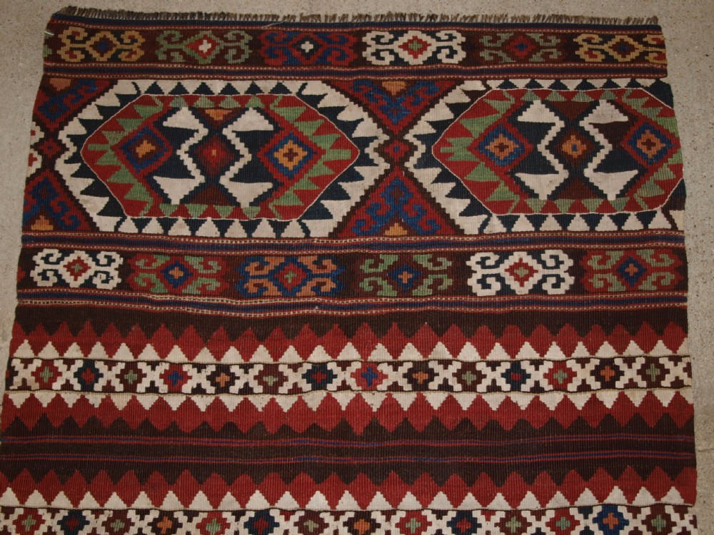 ANTIQUE ANATOLIAN MALATYA CHUVAL KILIM, SUPERB TRADITIONAL COLOUR AND DESIGN, CIRCA 1900. View III