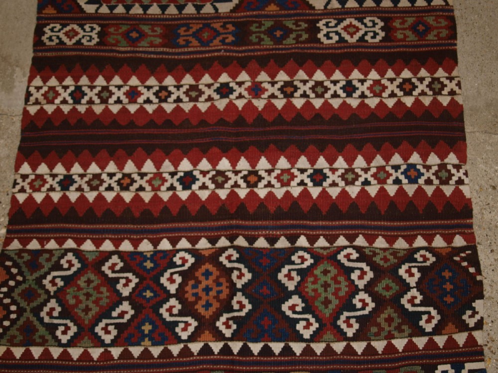 ANTIQUE ANATOLIAN MALATYA CHUVAL KILIM, SUPERB TRADITIONAL COLOUR AND DESIGN, CIRCA 1900. View IV