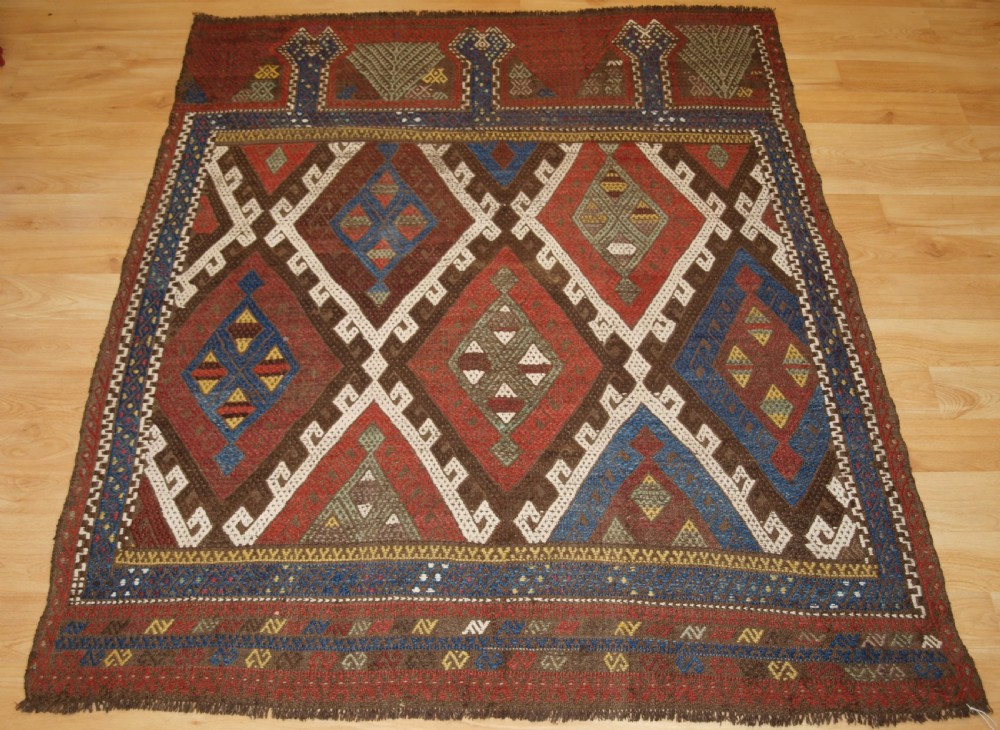 ANTIQUE TURKISH KONYA REGION CICIM PANEL, OUTSTANDING CONDITION, CIRCA 1900.