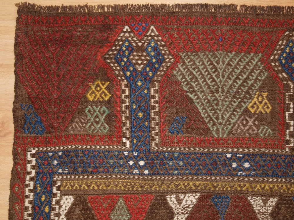 ANTIQUE TURKISH KONYA REGION CICIM PANEL, OUTSTANDING CONDITION, CIRCA 1900. View II