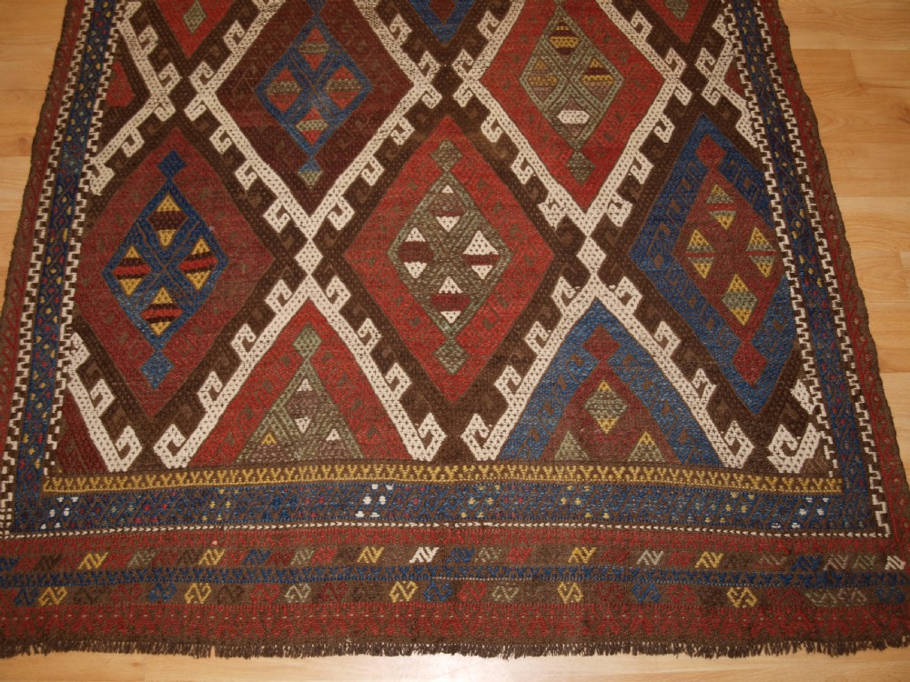 ANTIQUE TURKISH KONYA REGION CICIM PANEL, OUTSTANDING CONDITION, CIRCA 1900. View V
