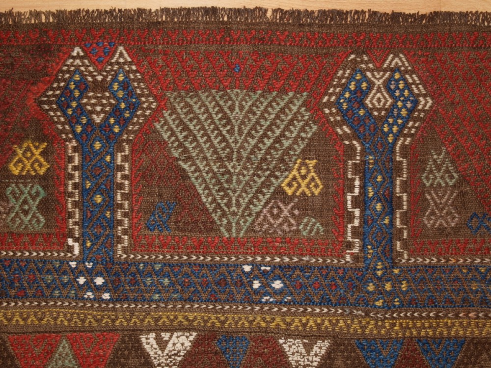 ANTIQUE TURKISH KONYA REGION CICIM PANEL, OUTSTANDING CONDITION, CIRCA 1900. View VII