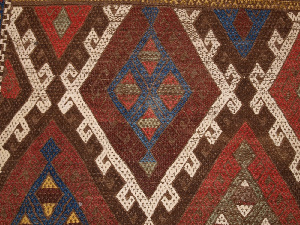 ANTIQUE TURKISH KONYA REGION CICIM PANEL, OUTSTANDING CONDITION, CIRCA 1900. View VIII