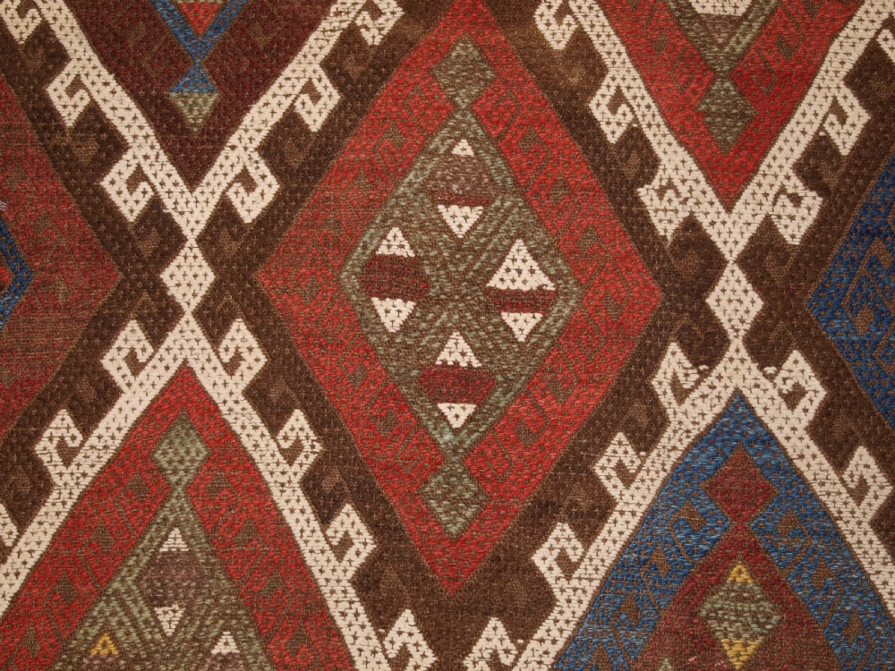 ANTIQUE TURKISH KONYA REGION CICIM PANEL, OUTSTANDING CONDITION, CIRCA 1900. View IX